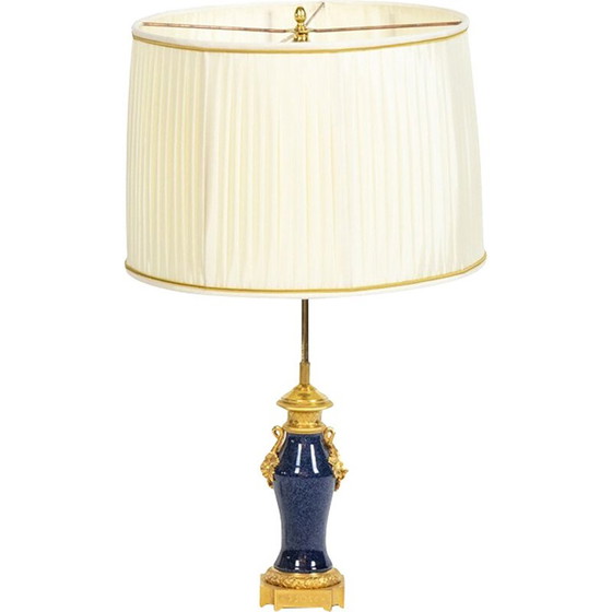 Image 1 of Lampe vintage en porcelaine et bronze, 1880s