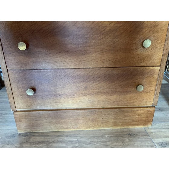 Image 1 of Armoire vintage avec vitrine à 3 tiroirs