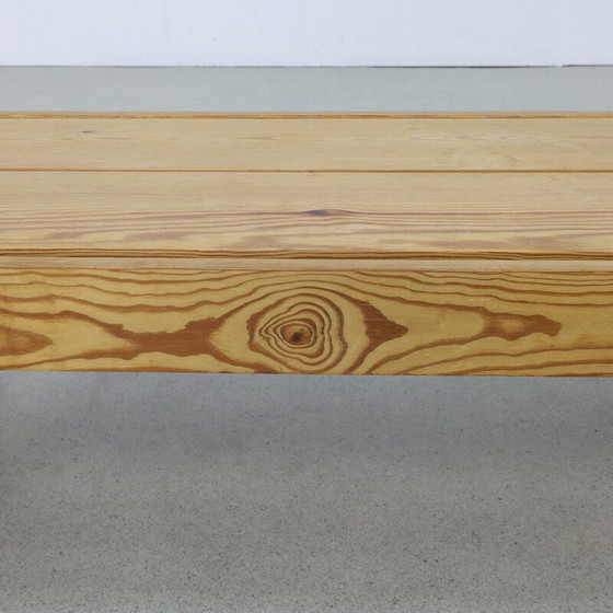 Image 1 of Banc bas vintage en pin, 1970