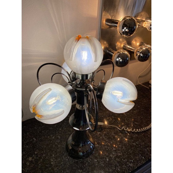 Image 1 of Lampe de table vintage en verre de Murano Mazzega, 1970