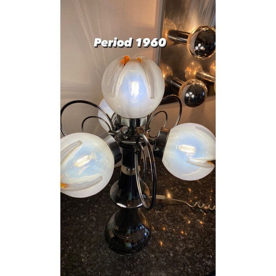 Image 1 of Lampe de table vintage en verre de Murano Mazzega, 1970