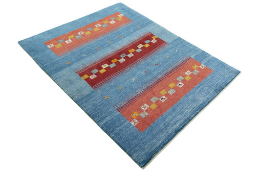 Gabbeh Loribaft noué à la main - 201 X 158 cm (Nouveau)