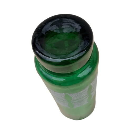 Vase en verre vert, Veb Kunst Glas Wasungen, Allemagne, années 1960