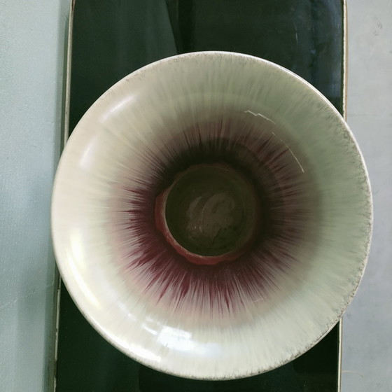 Image 1 of Mcm 50s Ü Ceramic -Selenium Red- Trumpet Vase