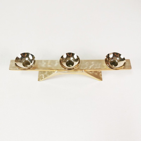 Image 1 of Bougeoir vintage en métal argenté par Kurt Radke pour Wmf, Allemagne 1960