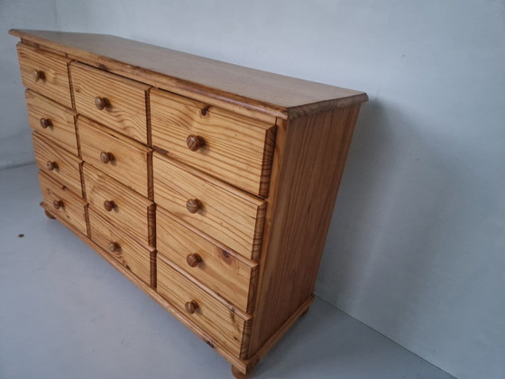 Image 1 of Commode d'apothicaire vintage en pin