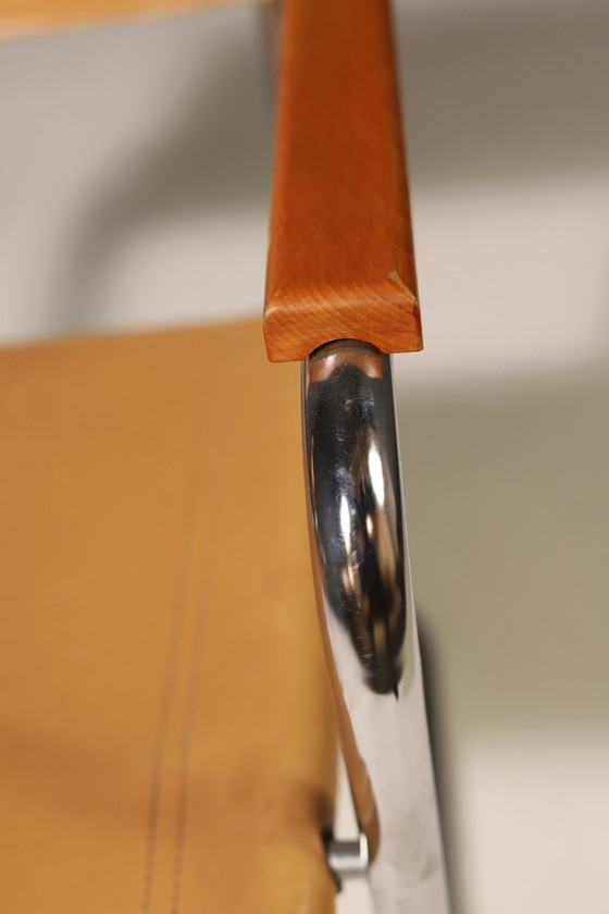 Image 1 of Paire de fauteuils en acier tubulaire en porte-à-faux de Marcel Breuer, années 1970