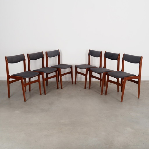 Ensemble de six chaises en teck, design danois, 1960S, Production : Danemark