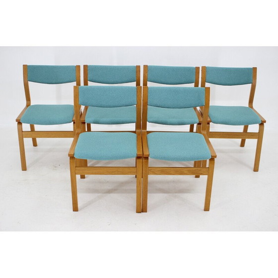 Image 1 of Ensemble de 6 chaises vintage en bois courbé, Danemark années 1960