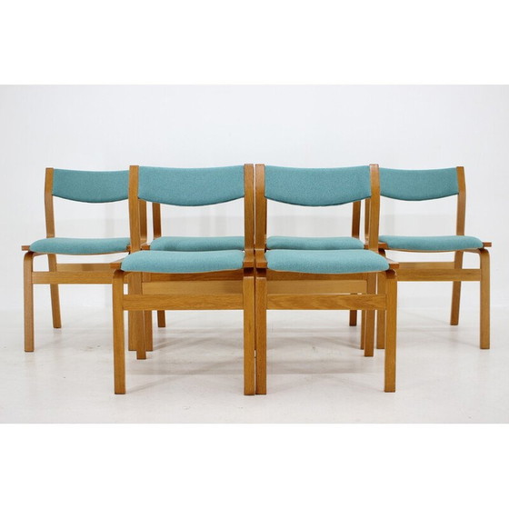 Image 1 of Ensemble de 6 chaises vintage en bois courbé, Danemark années 1960