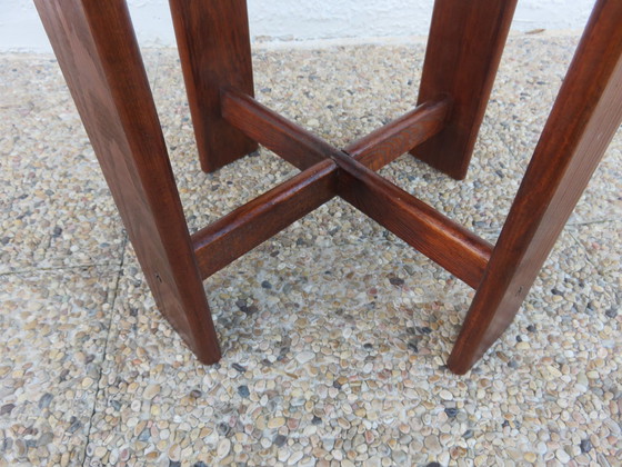 Image 1 of Tabouret Suédois En Pin Années 60 70