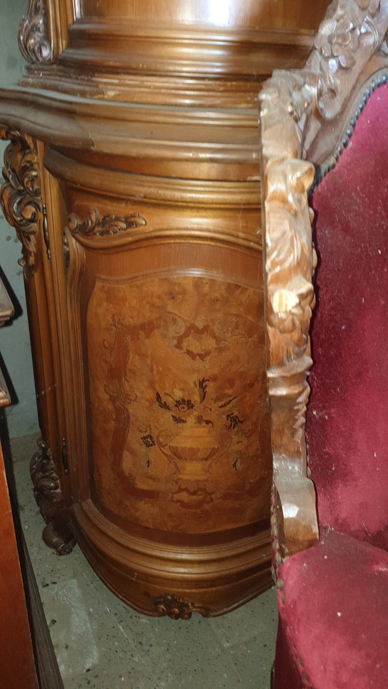 Image 1 of Vitrine baroque italienne courbée exclusive