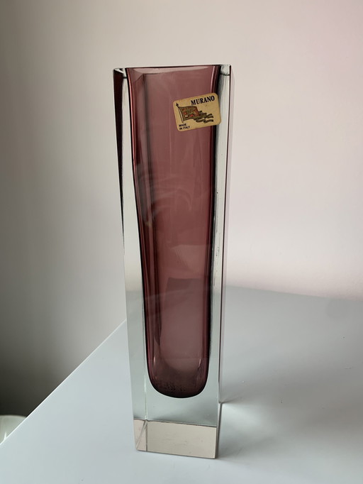 Grand Vase En Verre De Murano