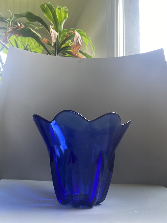 Image 1 of Coupe , Bol Ou Vase Bleu Cobalt 