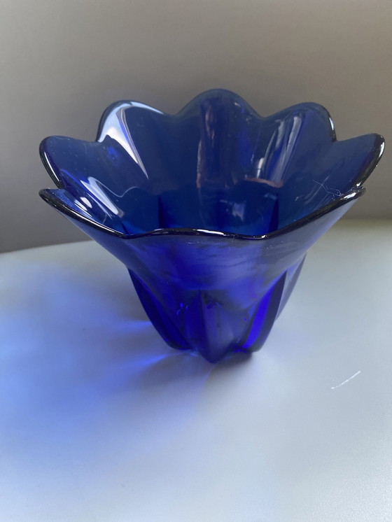 Image 1 of Coupe , Bol Ou Vase Bleu Cobalt 