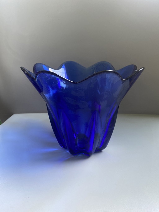 Coupe , Bol Ou Vase Bleu Cobalt 