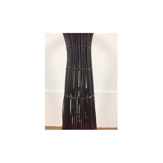 Image 1 of Lampadaire champignon vintage en rotin, 1960-1970