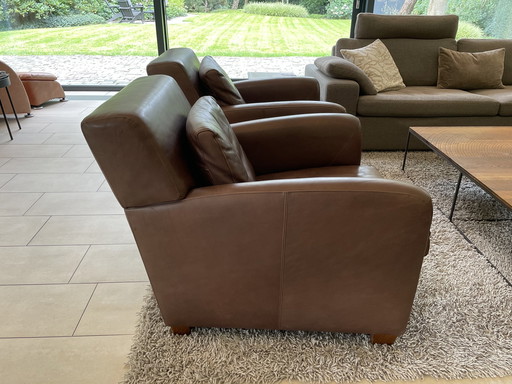 2x Linteloo Marconi Fauteuil en cuir sellier