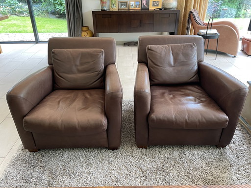 2x Linteloo Marconi Fauteuil en cuir sellier