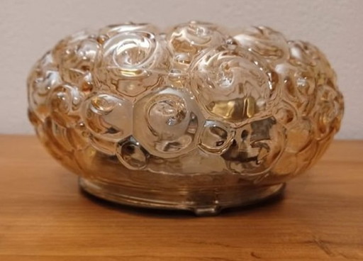 Plafonnier en verre fumé Helena Tynell, modèle Snail 1960 - 1970