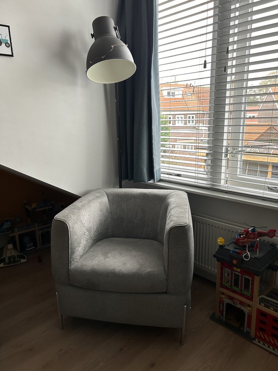 Image 1 of Natuzzi Anteprima Fauteuil gris clair