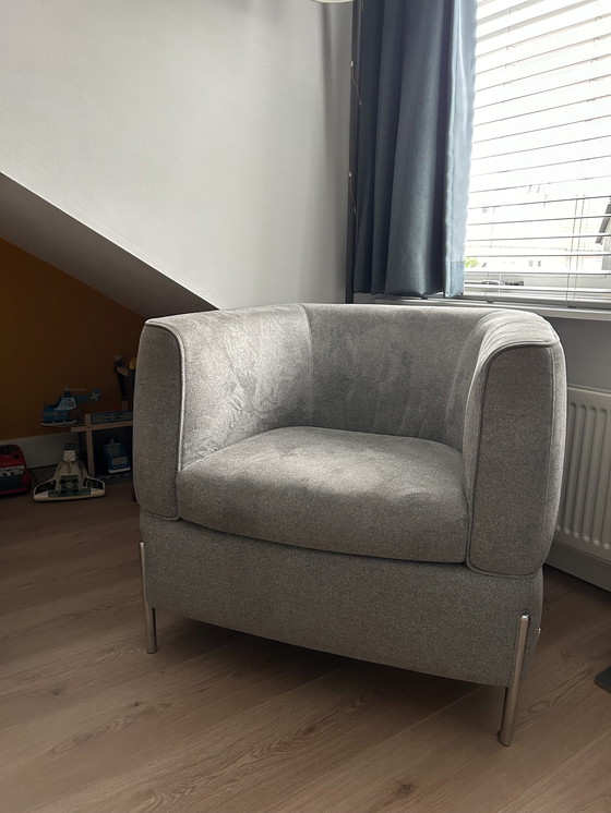 Image 1 of Natuzzi Anteprima Fauteuil gris clair