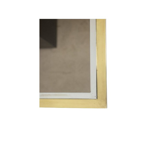 Image 1 of Table basse vintage en laiton doré et verre fumé, 1970