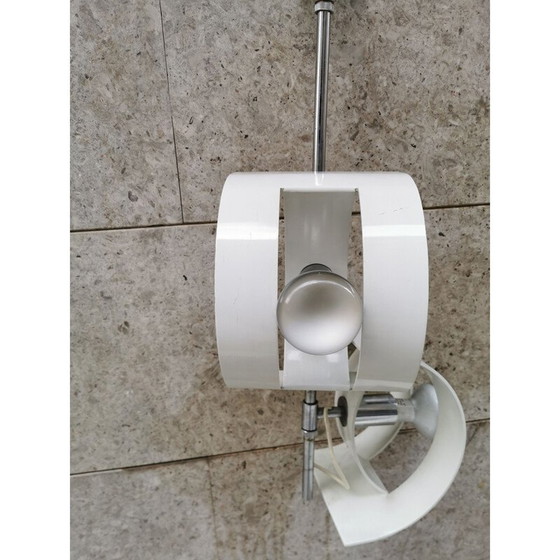 Image 1 of Lampe suspendue vintage en acier et métal par Stilux, Italie