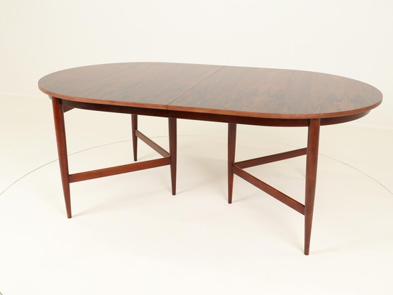 Image 1 of Table de salle à manger ovale extensible par Oswald Vermaercke pour V Form, Belgique, années 1960