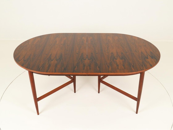 Image 1 of Table de salle à manger ovale extensible par Oswald Vermaercke pour V Form, Belgique, années 1960