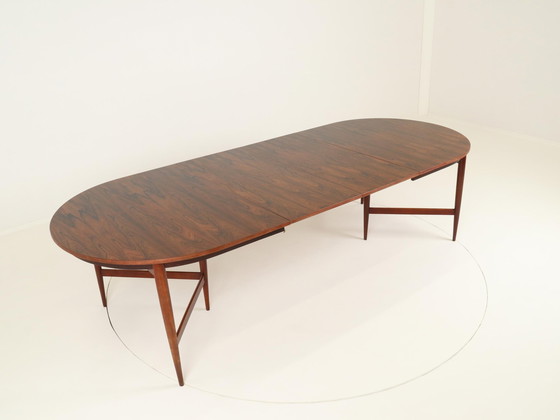 Image 1 of Table de salle à manger ovale extensible par Oswald Vermaercke pour V Form, Belgique, années 1960