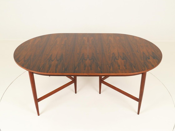 Image 1 of Table de salle à manger ovale extensible par Oswald Vermaercke pour V Form, Belgique, années 1960