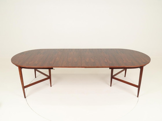 Image 1 of Table de salle à manger ovale extensible par Oswald Vermaercke pour V Form, Belgique, années 1960