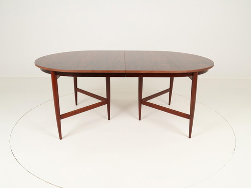 Table de salle à manger ovale extensible par Oswald Vermaercke pour V Form, Belgique, années 1960