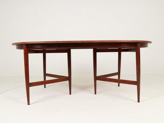 Image 1 of Table de salle à manger ovale extensible par Oswald Vermaercke pour V Form, Belgique, années 1960