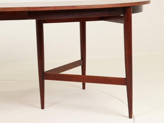 Image 1 of Table de salle à manger ovale extensible par Oswald Vermaercke pour V Form, Belgique, années 1960