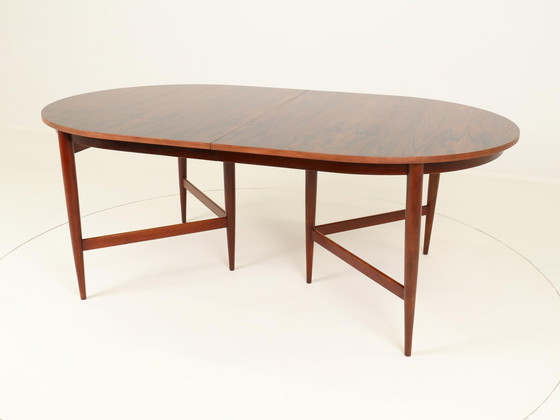 Image 1 of Table de salle à manger ovale extensible par Oswald Vermaercke pour V Form, Belgique, années 1960