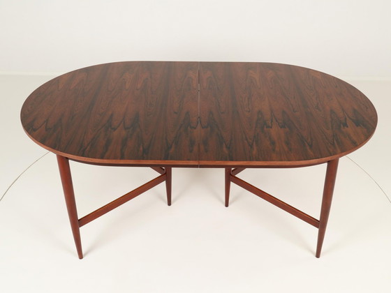 Image 1 of Table de salle à manger ovale extensible par Oswald Vermaercke pour V Form, Belgique, années 1960