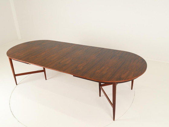 Image 1 of Table de salle à manger ovale extensible par Oswald Vermaercke pour V Form, Belgique, années 1960