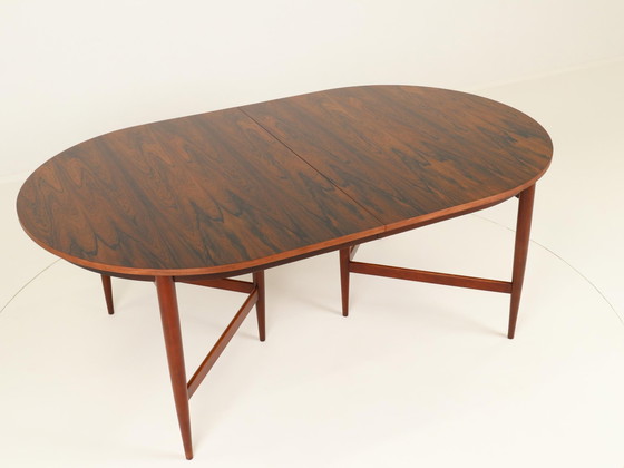 Image 1 of Table de salle à manger ovale extensible par Oswald Vermaercke pour V Form, Belgique, années 1960