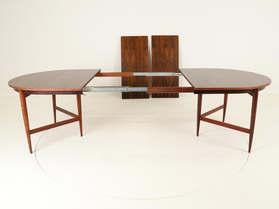 Image 1 of Table de salle à manger ovale extensible par Oswald Vermaercke pour V Form, Belgique, années 1960