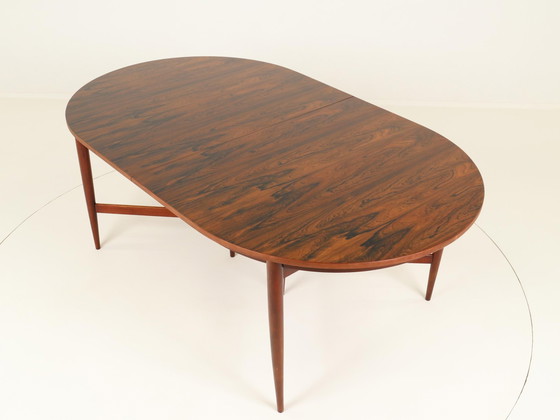 Image 1 of Table de salle à manger ovale extensible par Oswald Vermaercke pour V Form, Belgique, années 1960