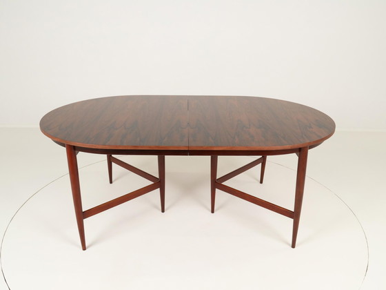 Image 1 of Table de salle à manger ovale extensible par Oswald Vermaercke pour V Form, Belgique, années 1960