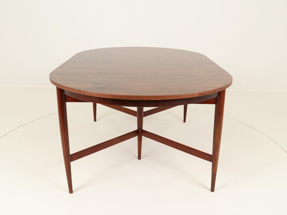 Image 1 of Table de salle à manger ovale extensible par Oswald Vermaercke pour V Form, Belgique, années 1960