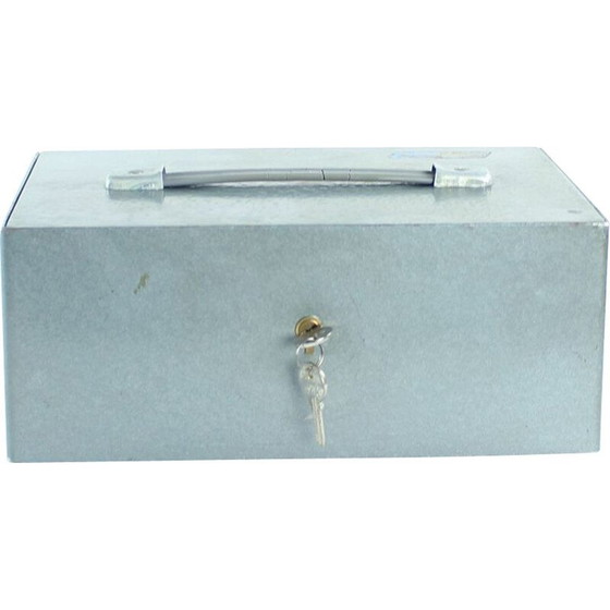 Image 1 of Coffre-fort vintage en acier et plastique, Tchécoslovaquie 1980