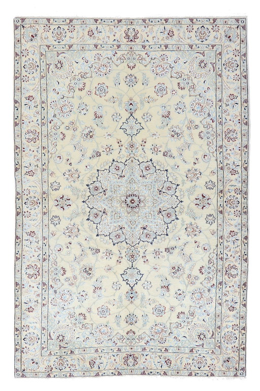 Tapis persan Naïn 2,30 X 1,98 Avec soie Tapis d'Orient