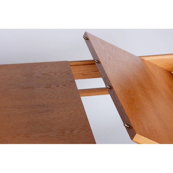 Image 1 of Table extensible vintage en chêne, Tchécoslovaquie 1950