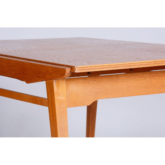 Image 1 of Table extensible vintage en chêne, Tchécoslovaquie 1950