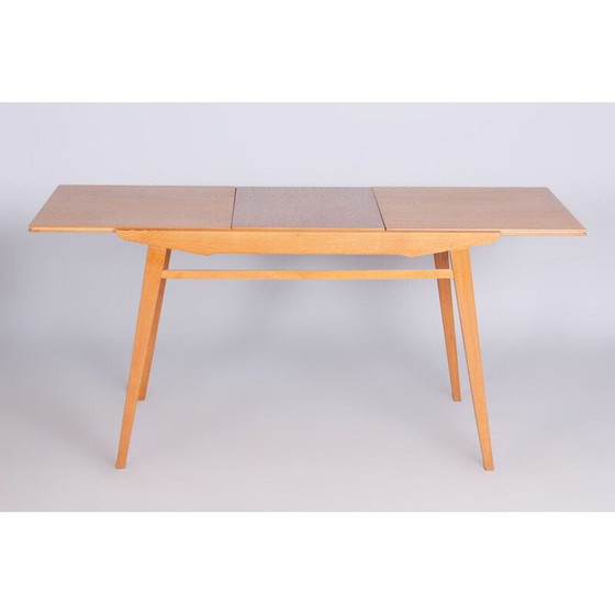 Image 1 of Table extensible vintage en chêne, Tchécoslovaquie 1950