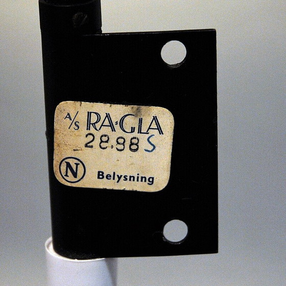 Image 1 of Paire d'appliques vintage en laiton et métal noir pour Ra-Gla Belysning, Norvège 1960
